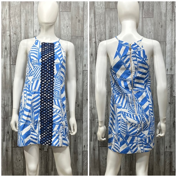 ⭐️Lilly Pulitzer Annabelle Shift in Bay Blue Yacht Sea [731] - Picture 2 of 8